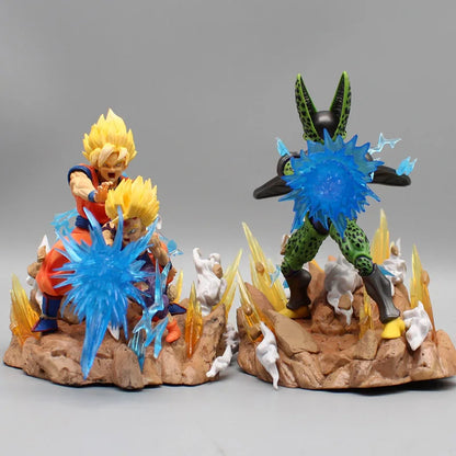 Duo Goku and Gohan VS Cell figurines