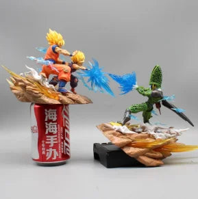 Duo Goku and Gohan VS Cell figurines